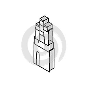 flame retardant low smoke halogen cable isometric icon vector illustration