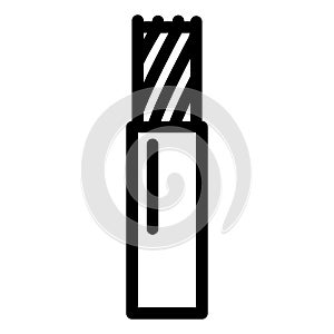 flame retardant low smoke halogen cable line icon vector illustration