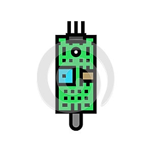 flame sensor module color icon vector illustration photo