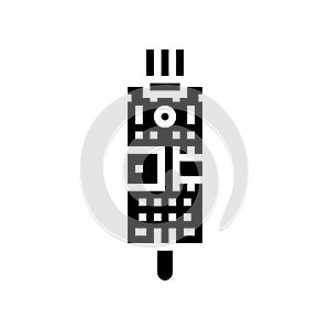flame sensor module glyph icon vector illustration photo