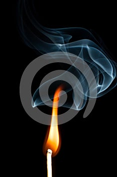 Flame with smoke