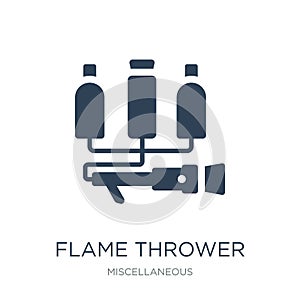 flame thrower icon in trendy design style. flame thrower icon isolated on white background. flame thrower vector icon simple and