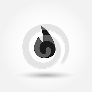 flame vector icon  fire simple icon