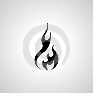 flame vector icon  fire simple icon