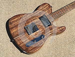 Flamed koa Tejas T style electric guitar