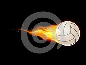 Flamed volley ball