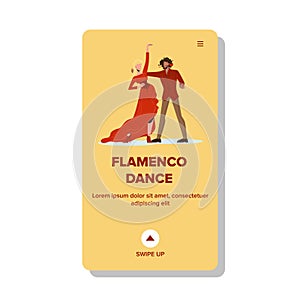 Flamenco Dance Dancing Couple Boy And Girl Vector