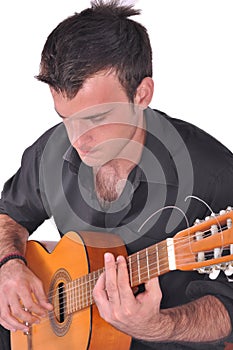 Flamenco guitar player