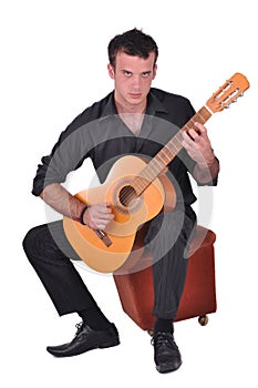 Flamenco guitar player