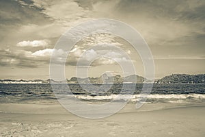 Flamengo Beach panorama view and cityscape Rio de Janeiro Brazil