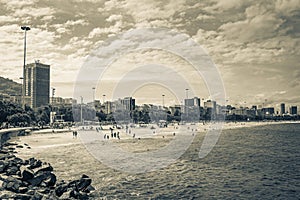 Flamengo Beach panorama view and cityscape Rio de Janeiro Brazil