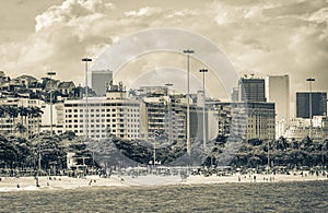 Flamengo Beach panorama view and cityscape Rio de Janeiro Brazil