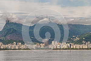 Flamengo district skyline with mountains in back, Rio de Janeiro, Brazil