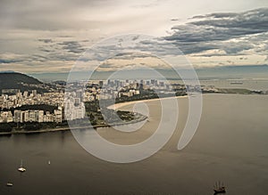 Flamengo and Gloria neighborhoods with beach, Rio de Janeiro, Brazil