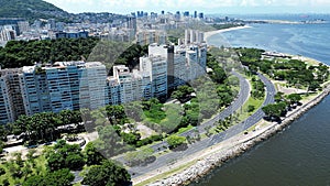 Flamengo Park at Downtown Rio de Janeiro in Rio de Janeiro Brazil.