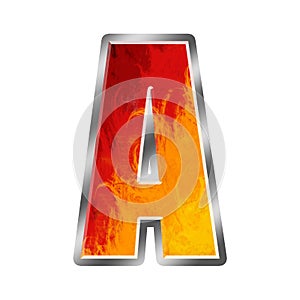 Flames Alphabet Letter A