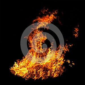 Flames on Black Photographic Background