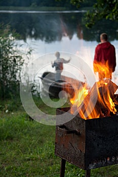 Flames of the brazier photo