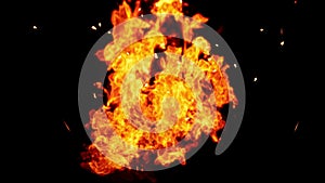 Flames with fire effects for 12 seconds with alpha channel - Resolution: 3840Ã—2160 Pixels 30fps