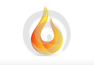 Flames Fire icon logo vector image