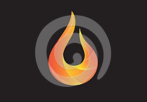 Flames Fire icon logo vector image