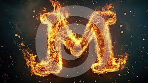 flames fire letters