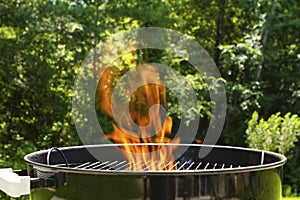 Flaming Barbeque Charcoal Grill