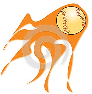 Flaming baseball
