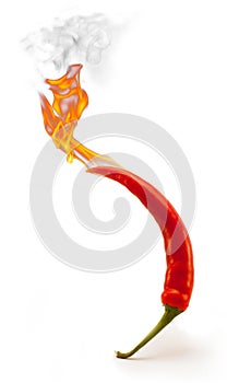 Flaming chilli pepper