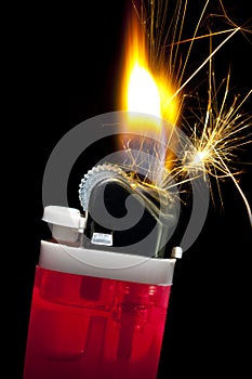 Flaming Cigarette Lighter