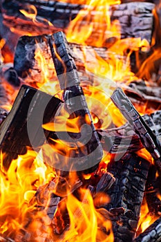 Flaming coals for the background.