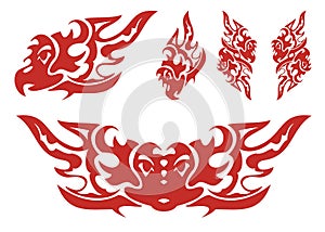 Flaming eagle symbols