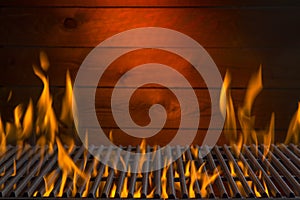 Flaming Grill Background