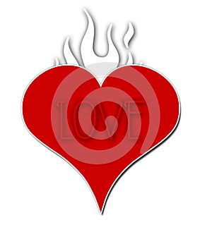 Flaming Love heart
