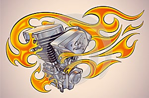 Flaming motor