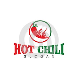 flaming red hot chili vector logo design concept idea