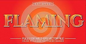 Flaming text editable style effect