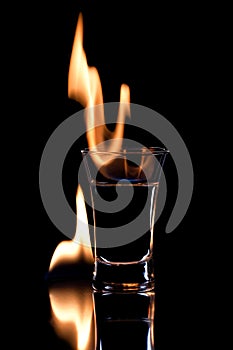 Flaming vodca