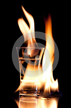 Flaming vodca