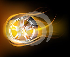 Flaming wheel