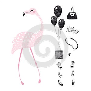 Flamingo cute set