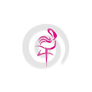 Flamingo logo design vector image- Stock vector illustration