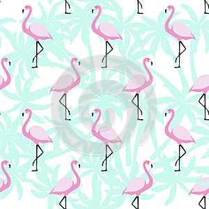 Flamingo seamless pattern.