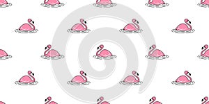 Flamingo seamless pattern vector pink Flamingos exotic bird tropical scarf isolated summer repeat wallpaper tile background cartoo
