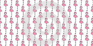 Flamingo seamless pattern vector pink Flamingos exotic bird tropical scarf isolated summer tile background repeat wallpaper cartoo