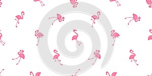 Flamingo seamless pattern vector pink Flamingos tropical scarf isolated tile background repeat wallpaper illustration