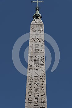 The Flaminio obelisk, Rome, Italy