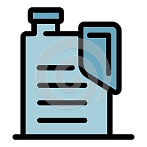 Flammable canister icon color outline vector