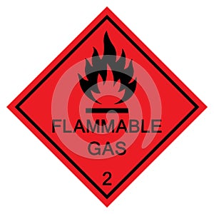Flammable Gas Symbol Sign Isolate On White Background,Vector Illustration EPS.10