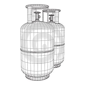 Flammable gas tank wireframe